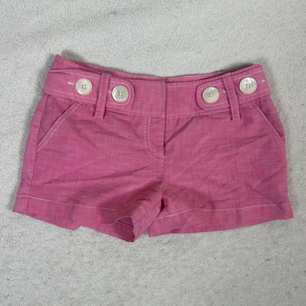 Star City Y2K Pink Button Shorts